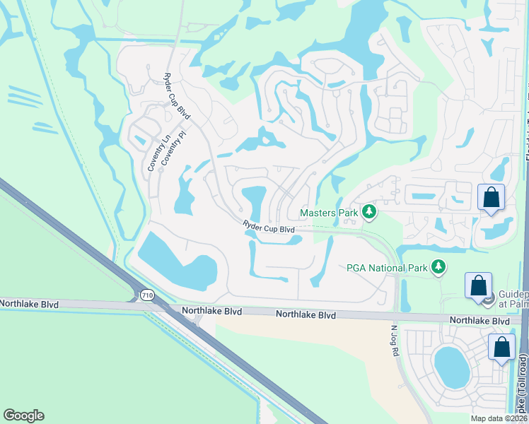 map of restaurants, bars, coffee shops, grocery stores, and more near 103 Eagleton Lane in Palm Beach Gardens