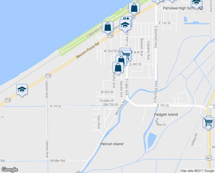 map of restaurants, bars, coffee shops, grocery stores, and more near 323 Seminole Ct in Pahokee
