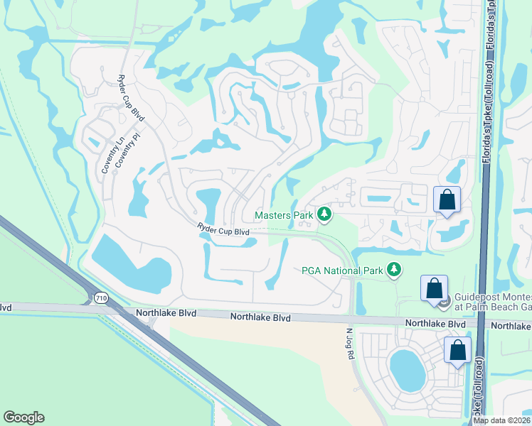 map of restaurants, bars, coffee shops, grocery stores, and more near 228 Eagleton Estates Boulevard in Palm Beach Gardens