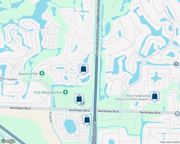 map of restaurants, bars, coffee shops, grocery stores, and more near 101 Cypress Point Drive in Palm Beach Gardens