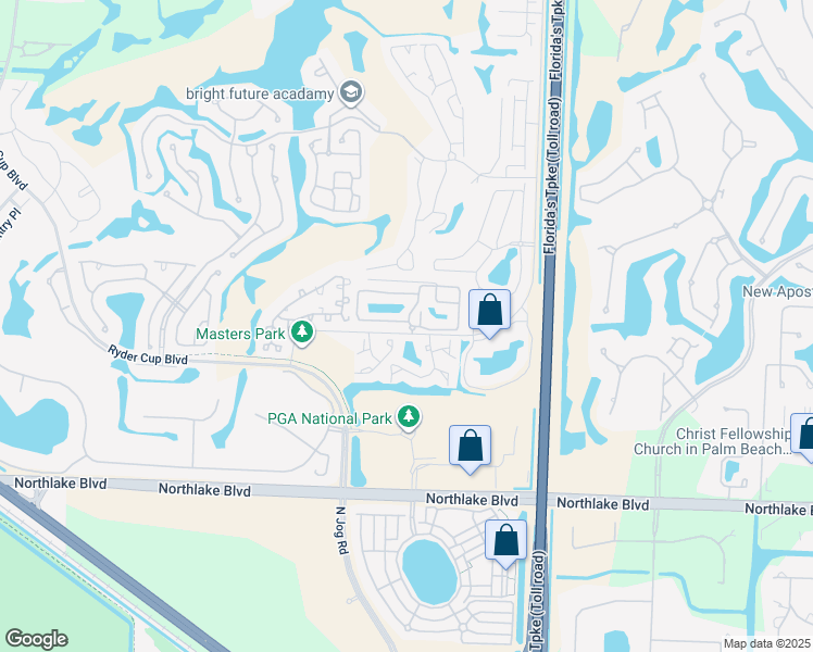 map of restaurants, bars, coffee shops, grocery stores, and more near 112 Canterbury Drive East in Palm Beach Gardens