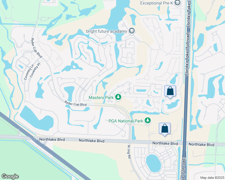 map of restaurants, bars, coffee shops, grocery stores, and more near 39 Admirals Court in Palm Beach Gardens