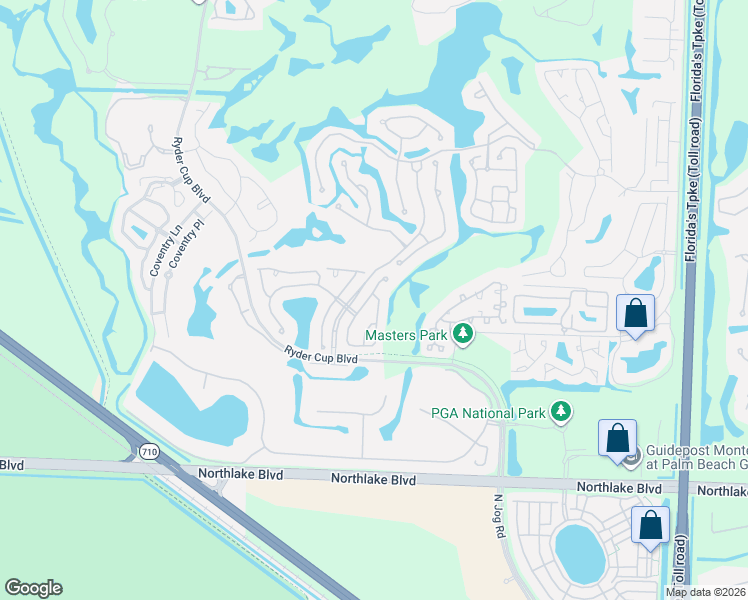 map of restaurants, bars, coffee shops, grocery stores, and more near 267 Eagleton Estates Boulevard in Palm Beach Gardens