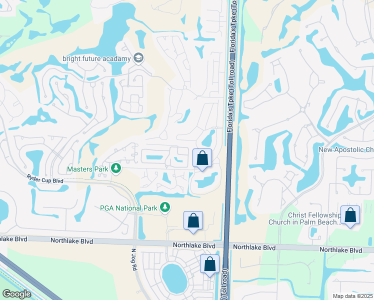 map of restaurants, bars, coffee shops, grocery stores, and more near 290 Canterbury Drive East in Palm Beach Gardens