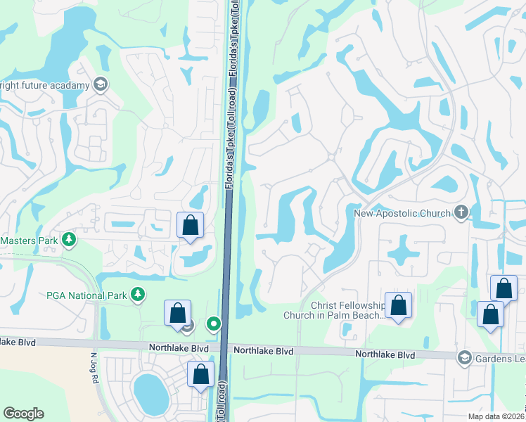 map of restaurants, bars, coffee shops, grocery stores, and more near 130 Vintageisle Lane in Palm Beach Gardens