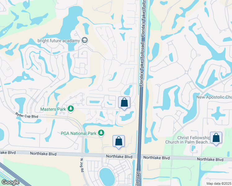 map of restaurants, bars, coffee shops, grocery stores, and more near 290 Canterbury Drive East in Palm Beach Gardens