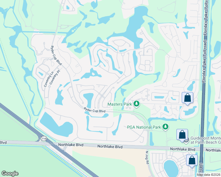 map of restaurants, bars, coffee shops, grocery stores, and more near 262 Eagleton Estates Boulevard in Palm Beach Gardens