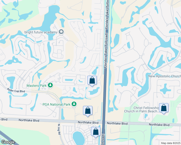 map of restaurants, bars, coffee shops, grocery stores, and more near 50 Dorchester Circle in Palm Beach Gardens