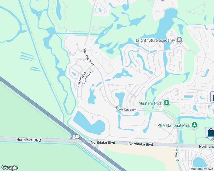 map of restaurants, bars, coffee shops, grocery stores, and more near 341 Eagleton Golf Drive in Palm Beach Gardens