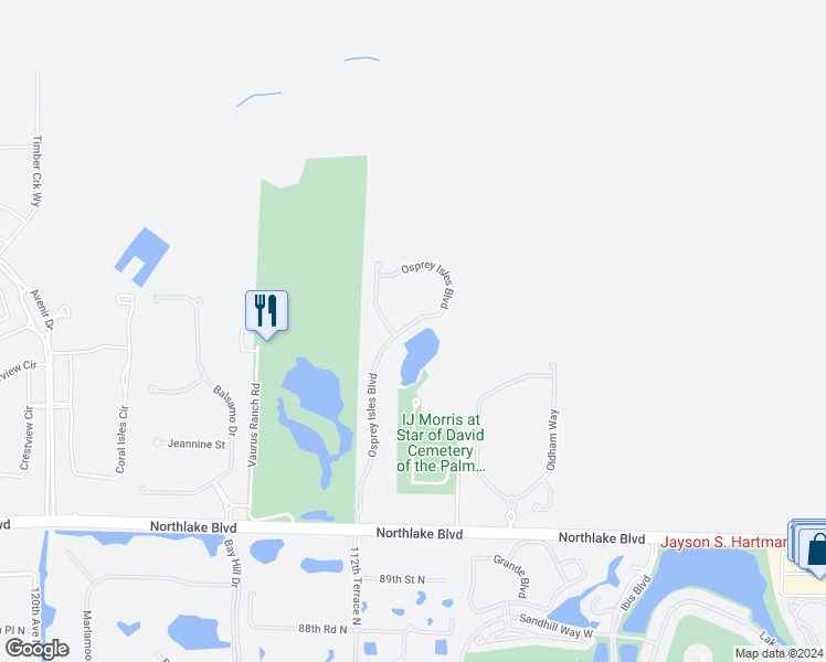 map of restaurants, bars, coffee shops, grocery stores, and more near 9566 Osprey Isles Boulevard in West Palm Beach