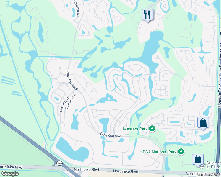 map of restaurants, bars, coffee shops, grocery stores, and more near 1124 Grand Cay Drive in Palm Beach Gardens