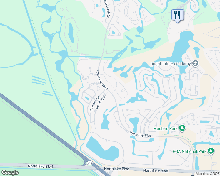 map of restaurants, bars, coffee shops, grocery stores, and more near 101 Coventry Place in Palm Beach Gardens