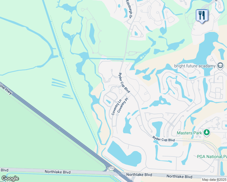 map of restaurants, bars, coffee shops, grocery stores, and more near 2201 Heather Run Terrace in Palm Beach Gardens