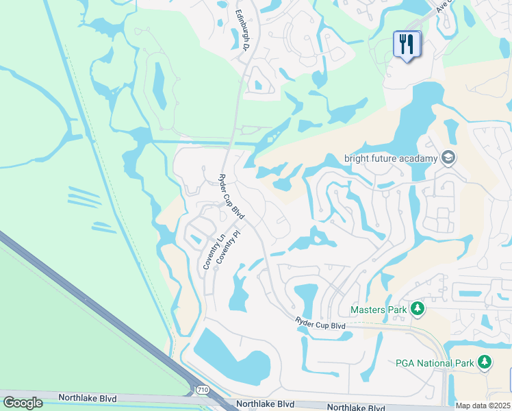 map of restaurants, bars, coffee shops, grocery stores, and more near 356 Prestwick Circle in Palm Beach Gardens
