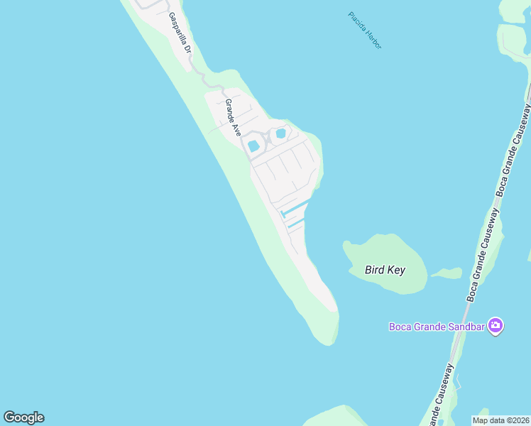 map of restaurants, bars, coffee shops, grocery stores, and more near 9502 Alborado Road in Placida