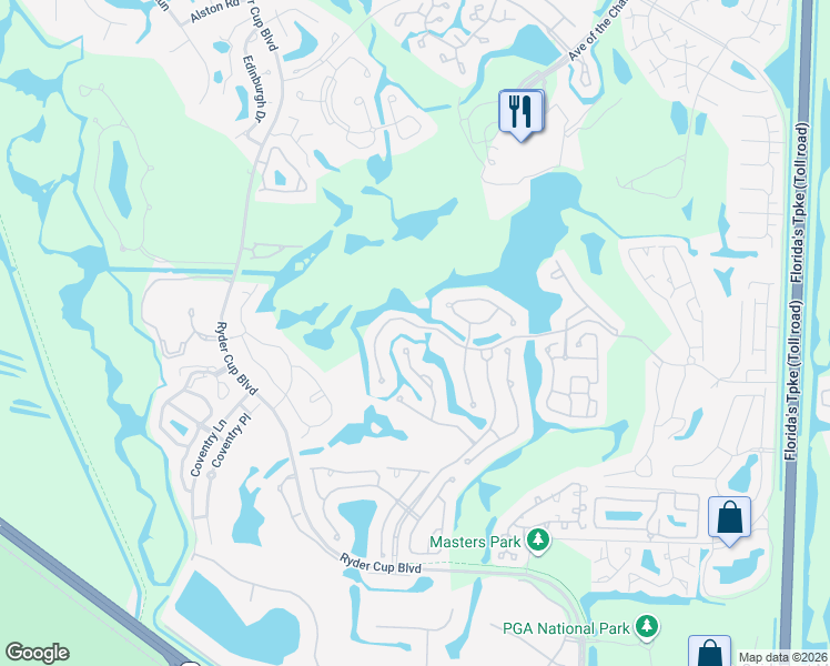 map of restaurants, bars, coffee shops, grocery stores, and more near 1141 Grand Cay Drive in Palm Beach Gardens