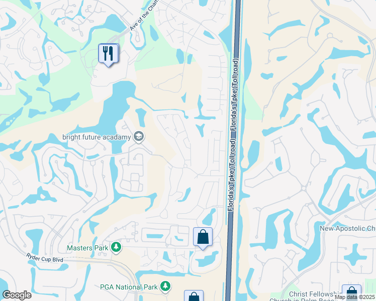 map of restaurants, bars, coffee shops, grocery stores, and more near 30 Vía Verona in Palm Beach Gardens
