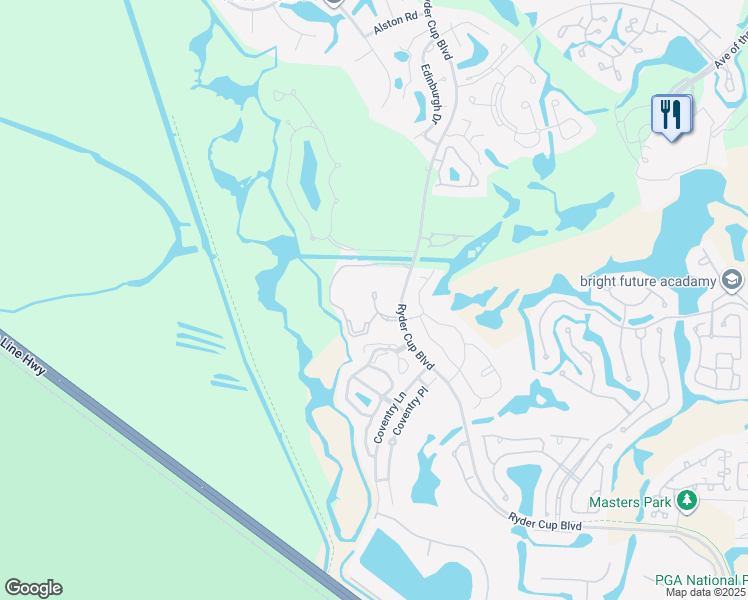 map of restaurants, bars, coffee shops, grocery stores, and more near 117 Devonshire Way in Palm Beach Gardens