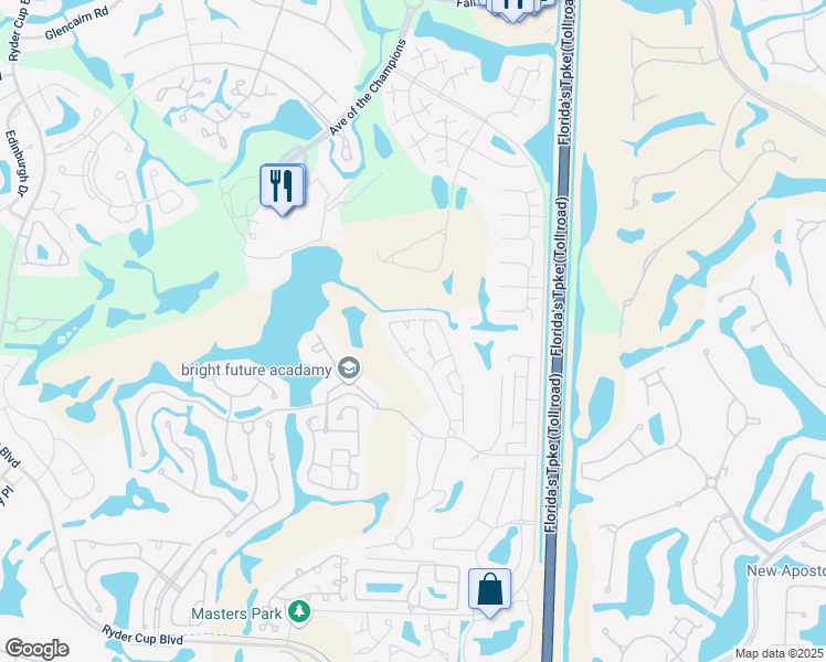 map of restaurants, bars, coffee shops, grocery stores, and more near 53 Via Del Corso in Palm Beach Gardens