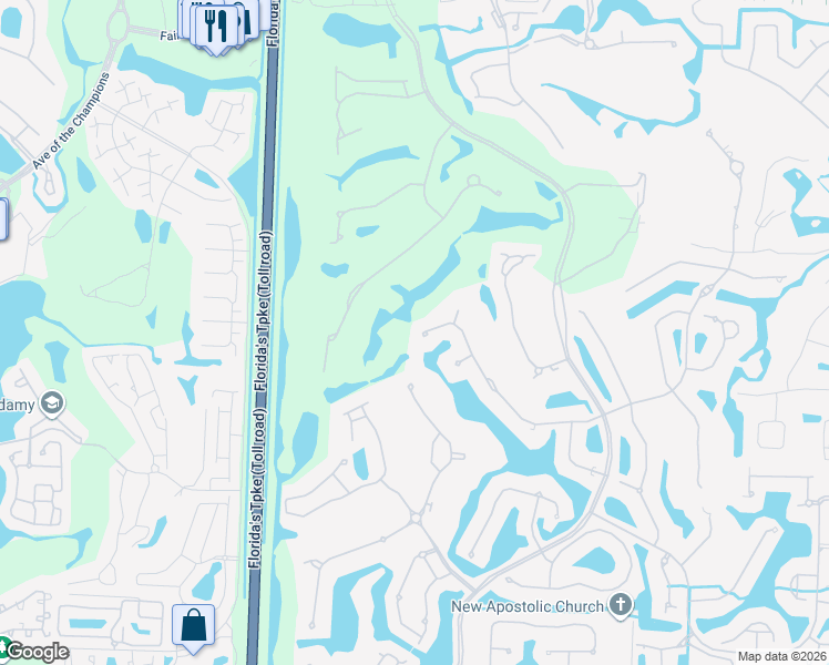 map of restaurants, bars, coffee shops, grocery stores, and more near 61 Saint James Drive in Palm Beach Gardens
