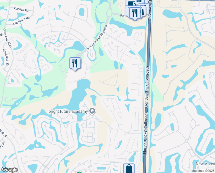 map of restaurants, bars, coffee shops, grocery stores, and more near 218 Old Meadow Way in Palm Beach Gardens