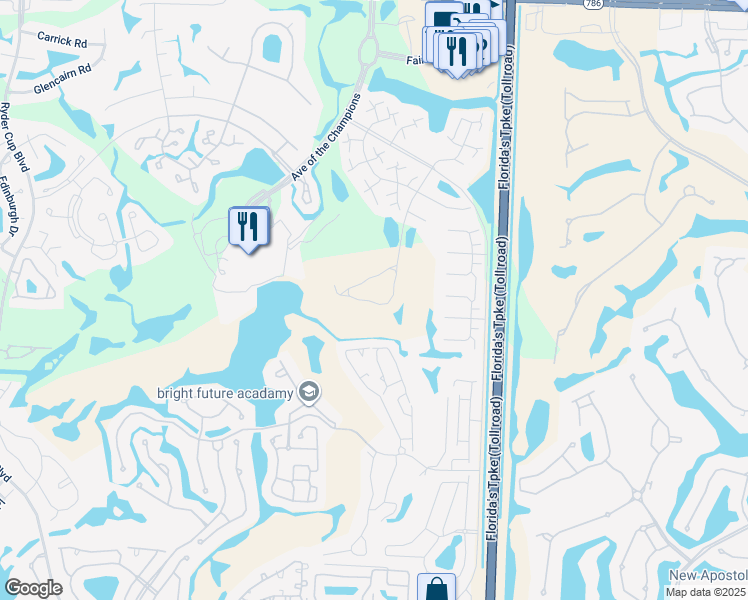 map of restaurants, bars, coffee shops, grocery stores, and more near 216 Old Meadow Way in Palm Beach Gardens