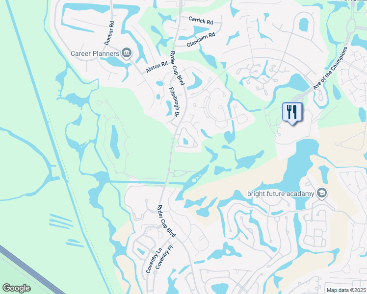 map of restaurants, bars, coffee shops, grocery stores, and more near 203 Legendary Circle in Palm Beach Gardens