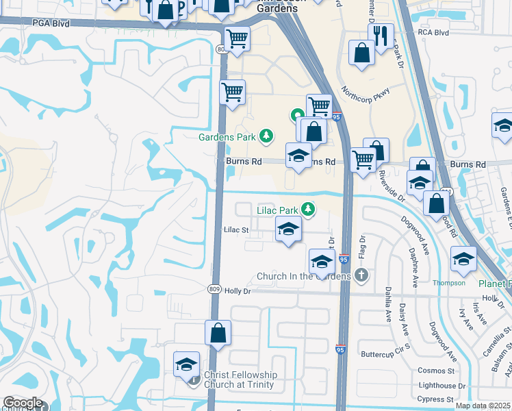 map of restaurants, bars, coffee shops, grocery stores, and more near 14124 Golfers Drive West in Palm Beach Gardens