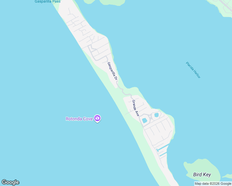 map of restaurants, bars, coffee shops, grocery stores, and more near 9160 Grand Avenue in Placida