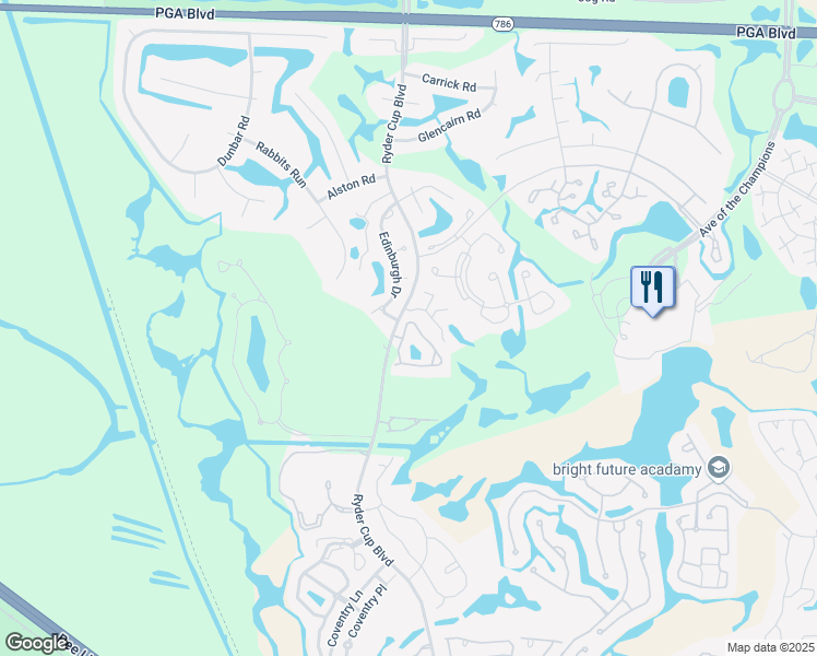 map of restaurants, bars, coffee shops, grocery stores, and more near 200 Legendary Circle in Palm Beach Gardens