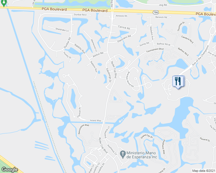 map of restaurants, bars, coffee shops, grocery stores, and more near 200 Legendary Circle in Palm Beach Gardens