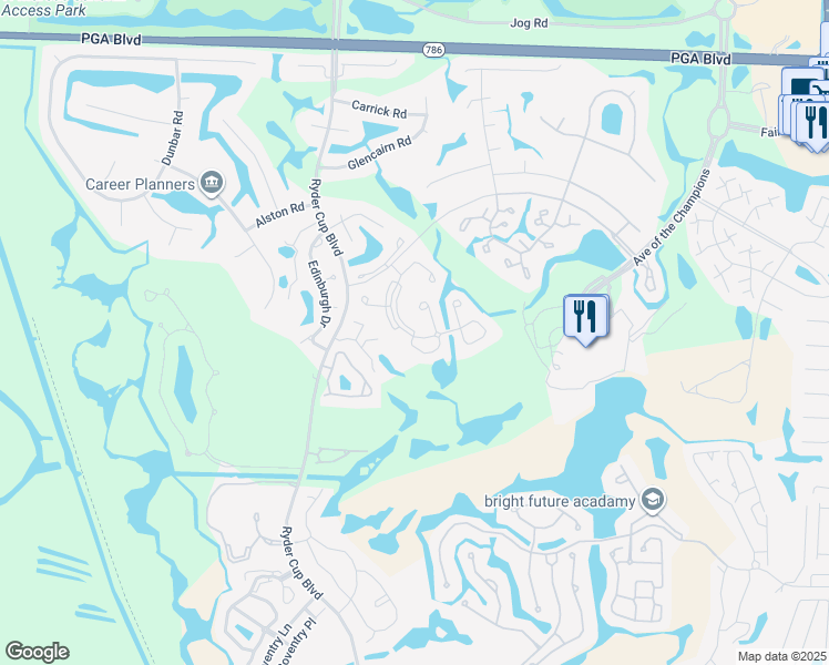 map of restaurants, bars, coffee shops, grocery stores, and more near 145 Bracken Wood Road in Palm Beach Gardens