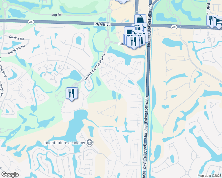 map of restaurants, bars, coffee shops, grocery stores, and more near 1314 13th Terrace in Palm Beach Gardens