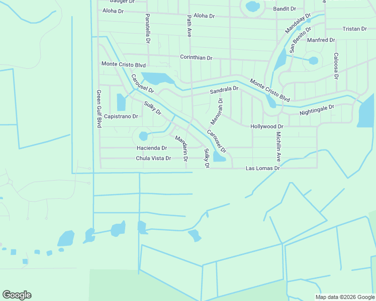 map of restaurants, bars, coffee shops, grocery stores, and more near 27240 Chula Vista Drive in Punta Gorda
