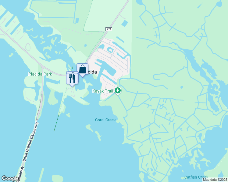 map of restaurants, bars, coffee shops, grocery stores, and more near 13181 Anglers Way in Placida