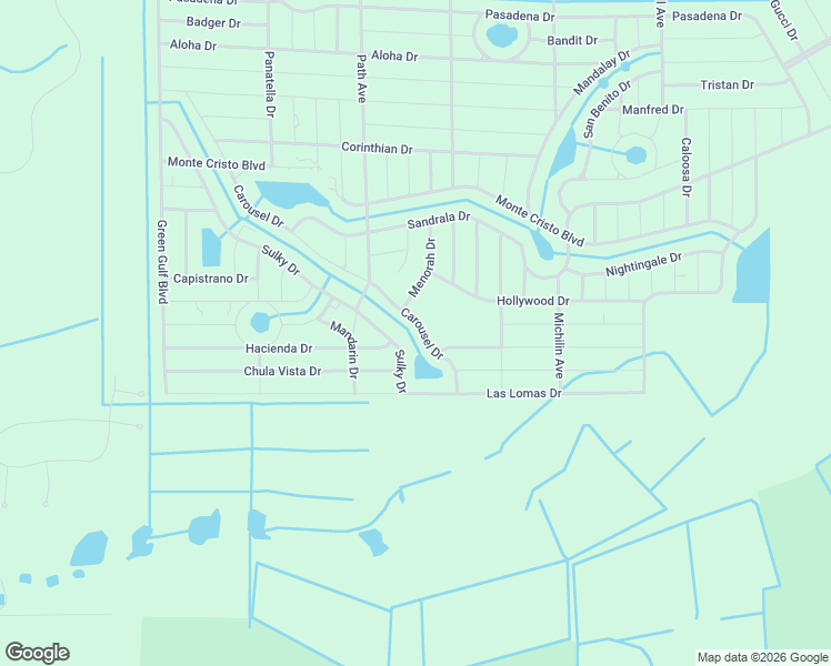 map of restaurants, bars, coffee shops, grocery stores, and more near 13582 Carousel Drive in Punta Gorda