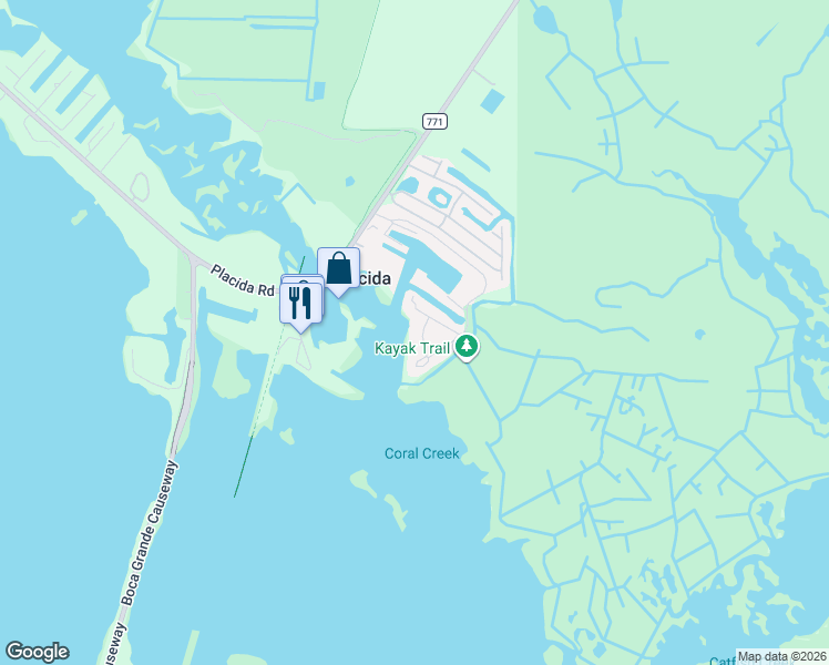 map of restaurants, bars, coffee shops, grocery stores, and more near 13350 Anglers Way in Placida