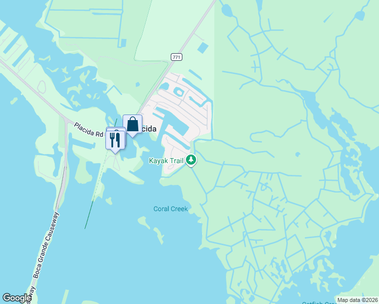 map of restaurants, bars, coffee shops, grocery stores, and more near 13181 Anglers Way in Placida