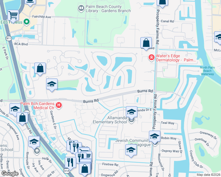 map of restaurants, bars, coffee shops, grocery stores, and more near 239 Kelsey Park Circle in Palm Beach Gardens