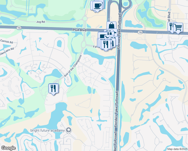 map of restaurants, bars, coffee shops, grocery stores, and more near 1003 10th Terrace in Palm Beach Gardens