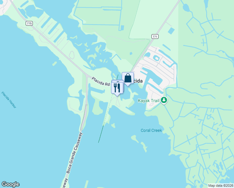 map of restaurants, bars, coffee shops, grocery stores, and more near in Cape Haze