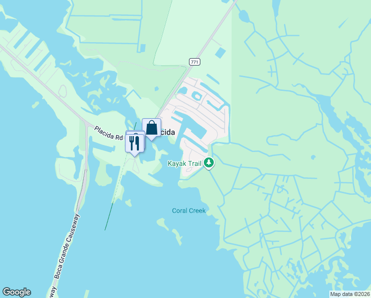 map of restaurants, bars, coffee shops, grocery stores, and more near 13350 Anglers Way in Placida