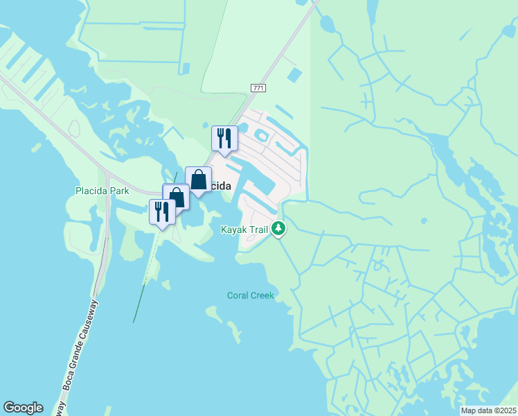 map of restaurants, bars, coffee shops, grocery stores, and more near 11748 Anglers Club Drive in Placida