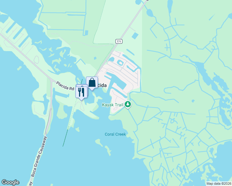 map of restaurants, bars, coffee shops, grocery stores, and more near 11700 Anglers Club Drive in Placida