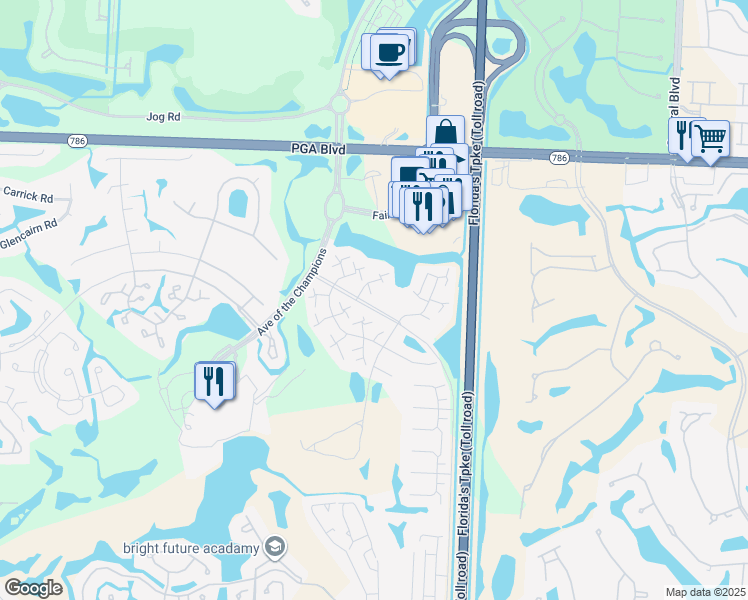 map of restaurants, bars, coffee shops, grocery stores, and more near 306 3rd Terrace in Palm Beach Gardens