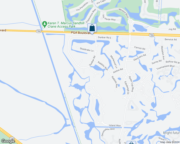 map of restaurants, bars, coffee shops, grocery stores, and more near 3 Huntly Drive in Palm Beach Gardens