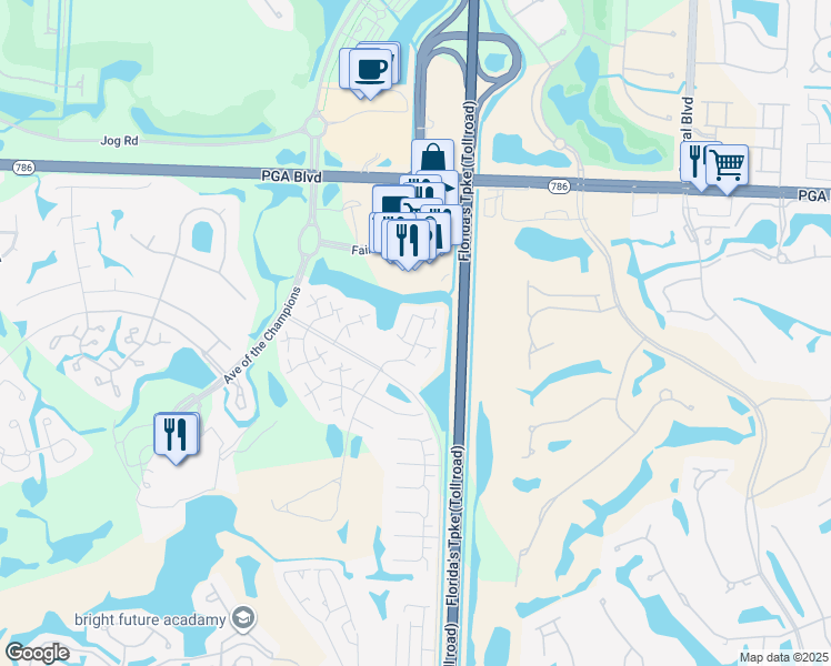 map of restaurants, bars, coffee shops, grocery stores, and more near 626 6th Terrace in Palm Beach Gardens