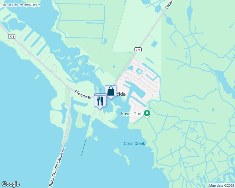 map of restaurants, bars, coffee shops, grocery stores, and more near in Placida