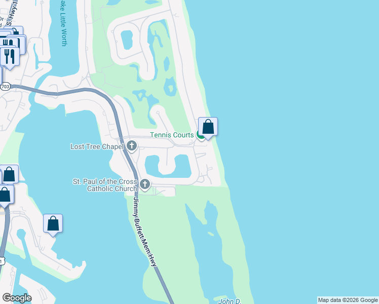 map of restaurants, bars, coffee shops, grocery stores, and more near 11173 Turtle Beach Road in North Palm Beach