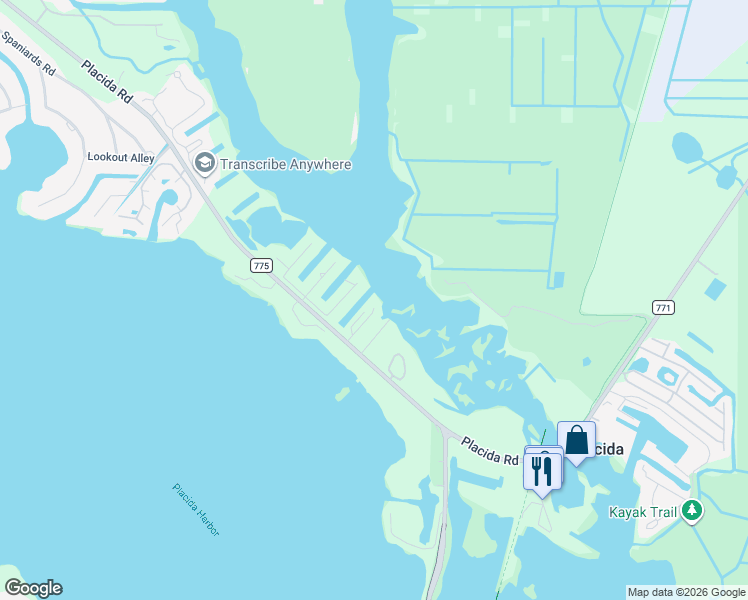 map of restaurants, bars, coffee shops, grocery stores, and more near 13085 Via Flamina in Placida